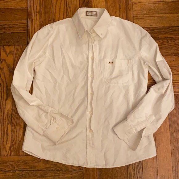 Authentic classic white buttons down long sleeves shirt - Picture 1 of 5